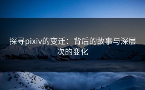探寻pixiv的变迁：背后的故事与深层次的变化