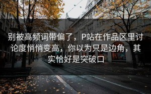 别被高频词带偏了，P站在作品区里讨论度悄悄变高，你以为只是边角，其实恰好是突破口