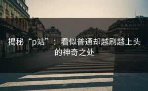 揭秘“p站”：看似普通却越刷越上头的神奇之处