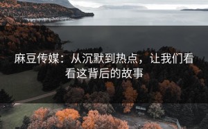 麻豆传媒：从沉默到热点，让我们看看这背后的故事