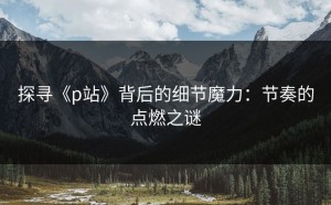 探寻《p站》背后的细节魔力：节奏的点燃之谜