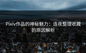 Pixiv作品的神秘魅力：连夜整理收藏的原因解析