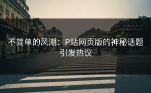 不简单的风潮：P站网页版的神秘话题引发热议