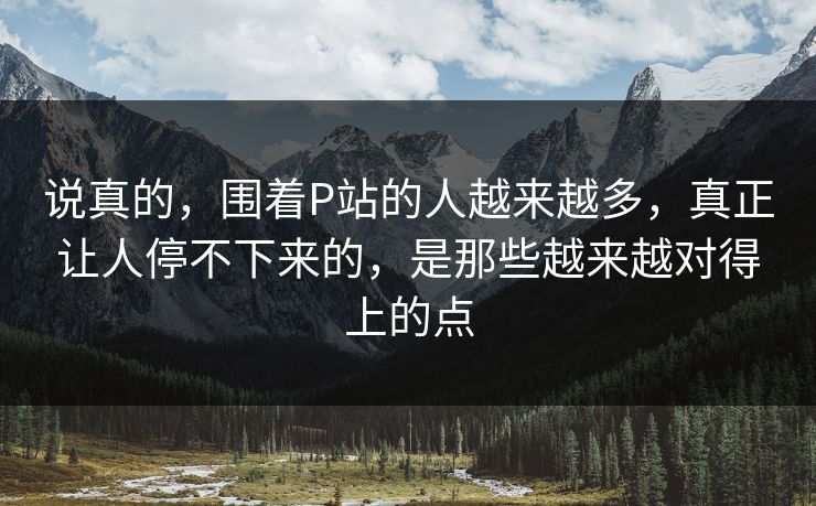 说真的，围着P站的人越来越多，真正让人停不下来的，是那些越来越对得上的点