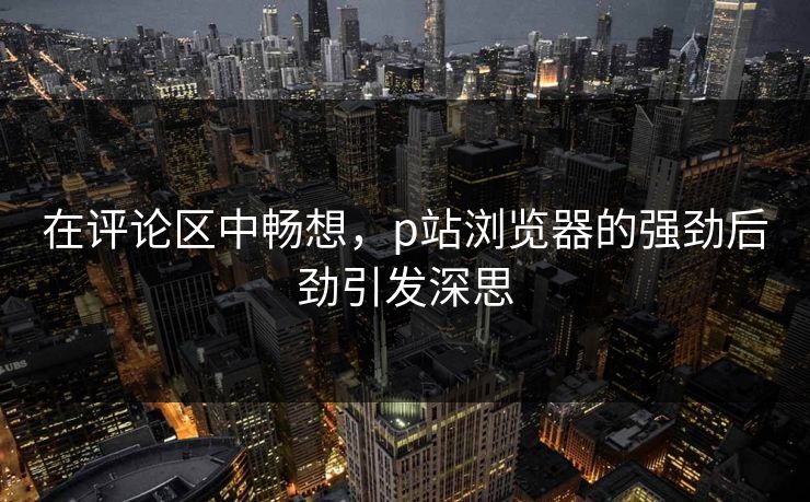 在评论区中畅想，p站浏览器的强劲后劲引发深思